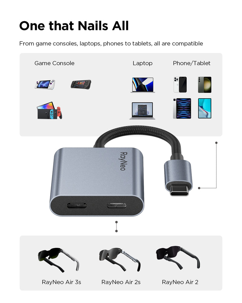 Bộ chuyển đổi sạc RayNeo USB-C